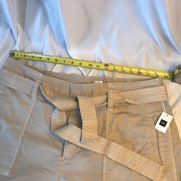 Gap Women's Shorts Khaki Tan Women's Size 18 Beige with belt Style 282503 NEW - Picture 8 of 12